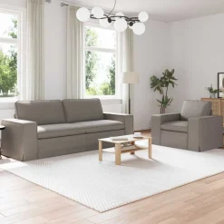 Canapés-vidaXL Ensemble de Canapés 2 pcs 222 x 80 x 82 cm tissu Taupe