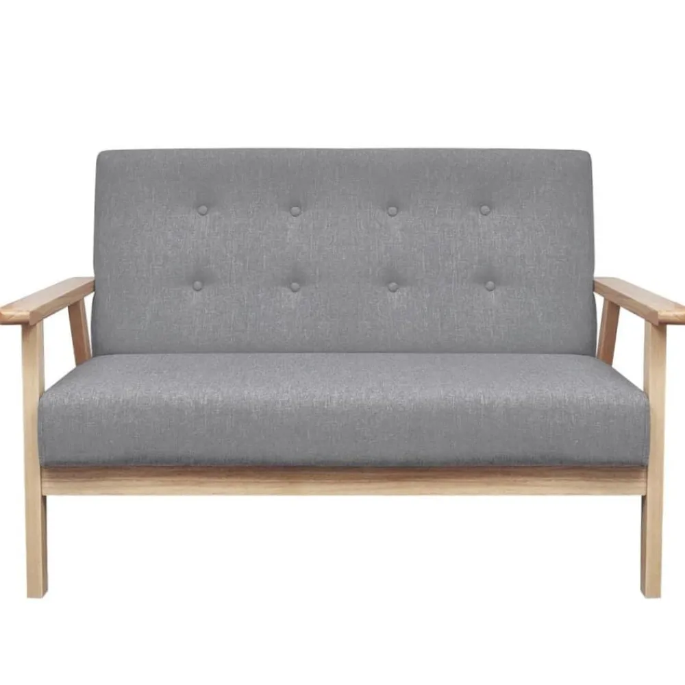 Canapés-vidaXL Ensemble de canapés 2 pcs Tissu Gris clair