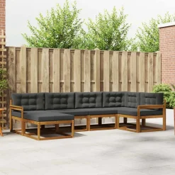 Ensembles De Meubles-vidaXL Ensemble de canapés d'extérieur 6 pcs Naturel et anthracite