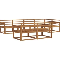 Ensembles De Meubles-vidaXL Ensemble de canapés d'extérieur 7 pcs Naturel