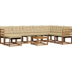 vidaXL Ensemble de canapés d'extérieur 9 pcs