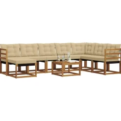 vidaXL Ensemble de canapés d'extérieur 9 pcs
