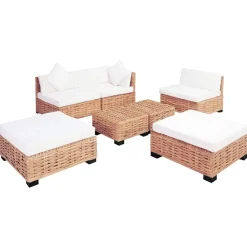 Canapés-vidaXL Ensemble de canapés 18 pcs Rotin naturel