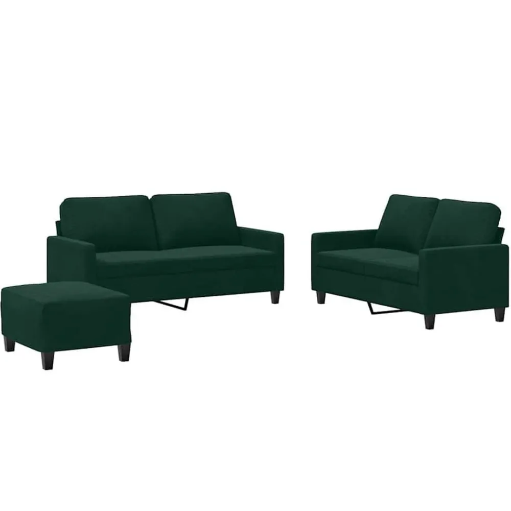 vidaXL Ensemble de canapés 3 pcs avec coussins Velours
