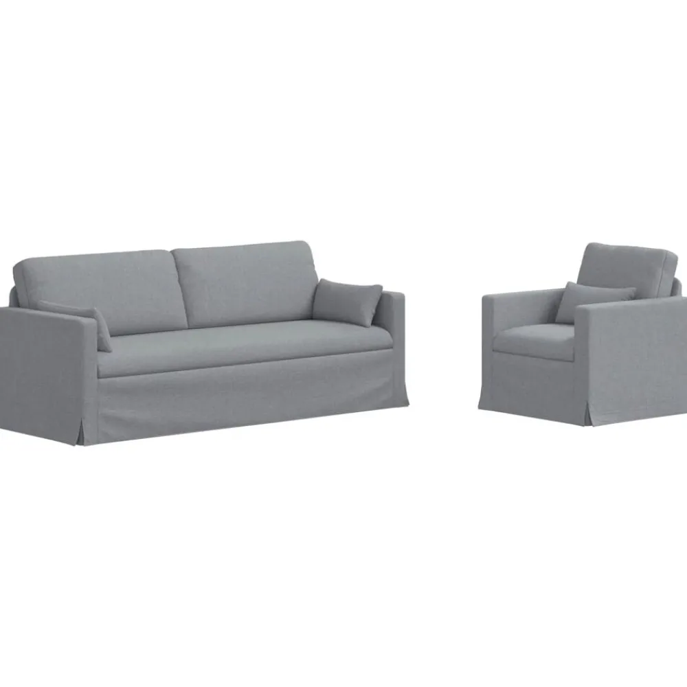 vidaXL Ensemble de Canapés 2 pcs 198 x 78 x 80 cm tissu