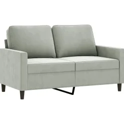 Canapés-vidaXL Ensemble de canapés 3 pcs avec coussins Velours Gris clair