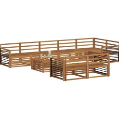 Ensembles De Meubles-vidaXL Ensemble de canapés d'extérieur 9 pcs Naturel