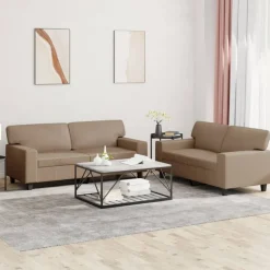 vidaXL Ensemble de canapés 2 pcs similicuir