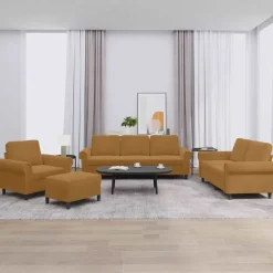 vidaXL Ensemble de canapés 4 pcs avec coussins Velours