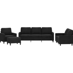 vidaXL Ensemble de canapés 4 pcs avec coussins Velours