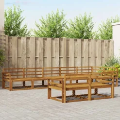 Ensembles De Meubles-vidaXL Ensemble de canapés d'extérieur 8 pcs Naturel