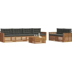vidaXL Ensemble de canapés d'extérieur 7 pcs