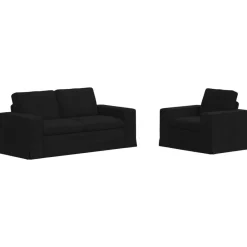 vidaXL Ensemble de Canapés 2 pcs 182 x 80 x 82 cm tissu