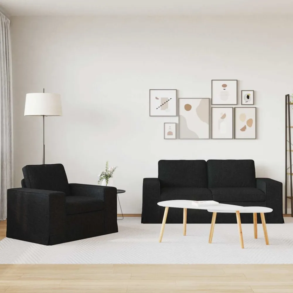 vidaXL Ensemble de Canapés 2 pcs 182 x 80 x 82 cm tissu