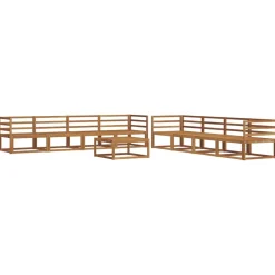 Ensembles De Meubles-vidaXL Ensemble de canapés d'extérieur 9 pcs Naturel et anthracite
