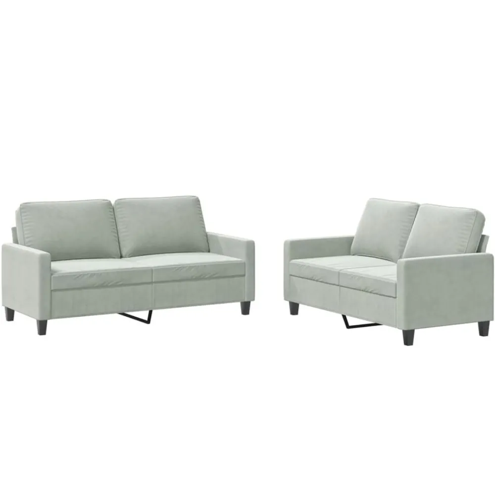 vidaXL Ensemble de canapés 2 pcs avec coussins Velours