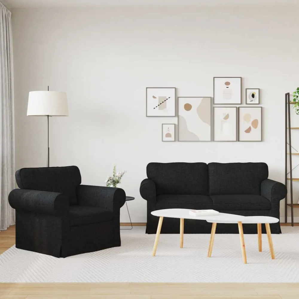vidaXL Ensemble de Canapés 2 pcs 175 x 82 x 80 cm tissu