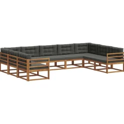 vidaXL Ensemble de canapés d'extérieur 9 pcs