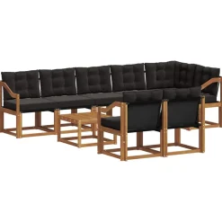 vidaXL Ensemble de canapés d'extérieur 9 pcs