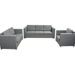 vidaXL Ensemble de canapés trois pièces Tissu