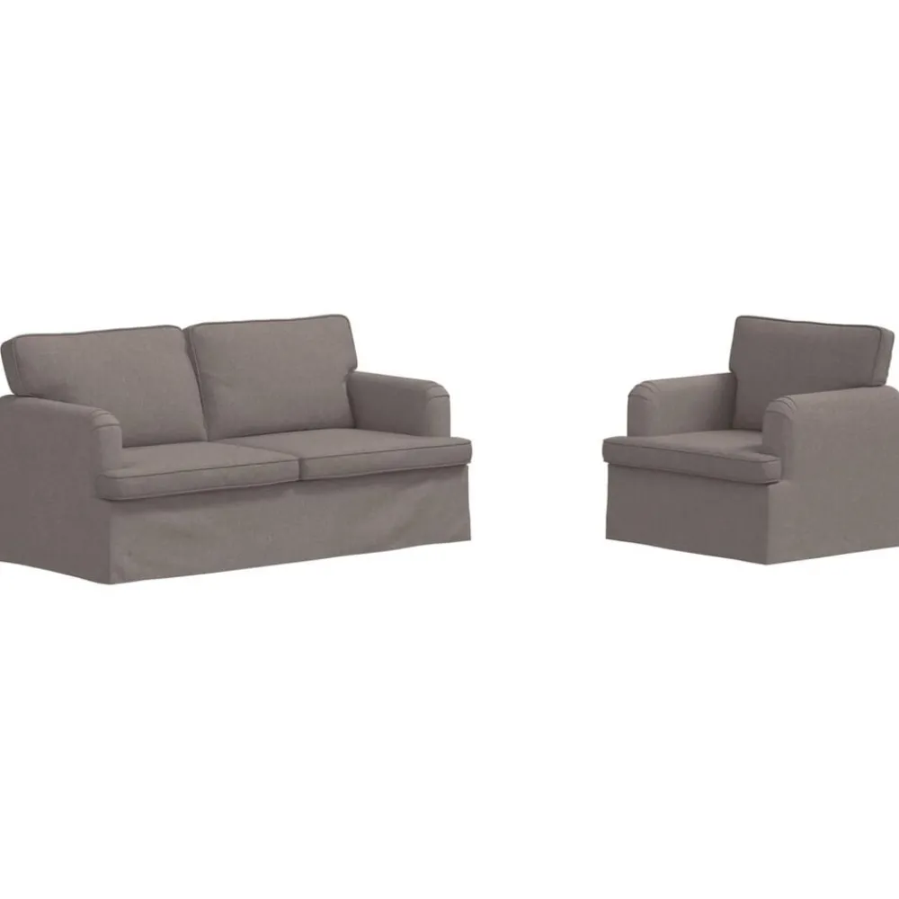 vidaXL Ensemble de Canapés 2 pcs 162 x 80 x 85 cm tissu