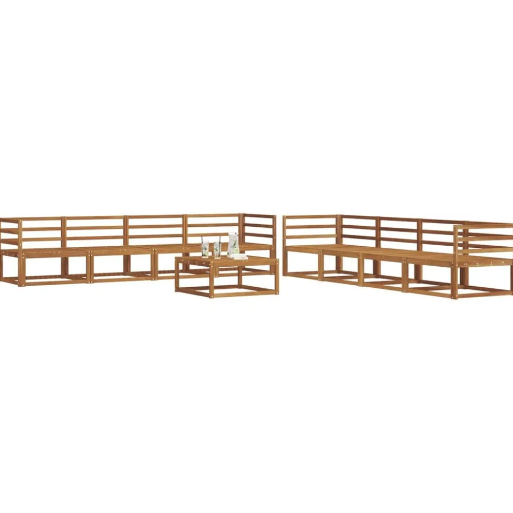 vidaXL Ensemble de canapés d'extérieur 9 pcs