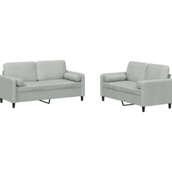 vidaXL Ensemble de canapés 2 pcs avec coussins velours