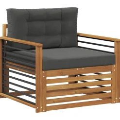 Mobilier De Jardin-vidaXL Ensemble de canapés d'extérieur Naturel et anthracite
