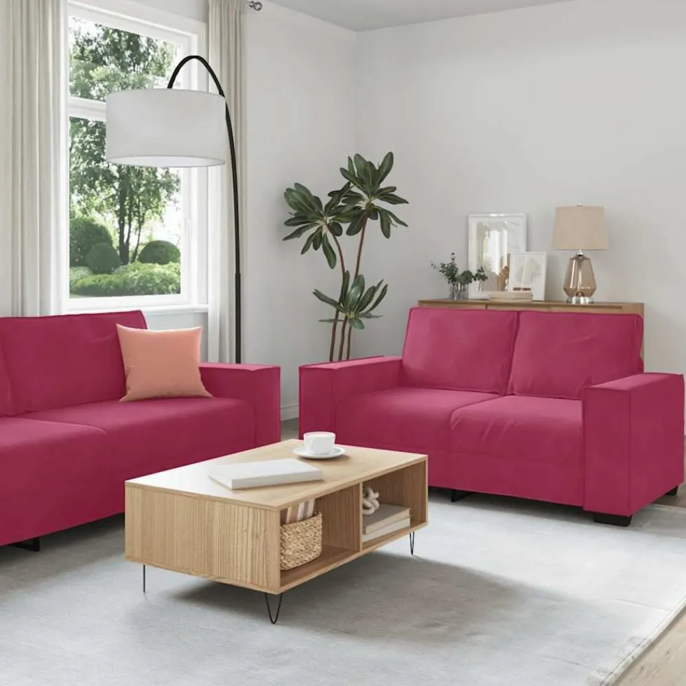 vidaXL Ensemble de canapés 3 pcs avec coussins Velours