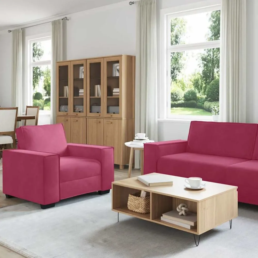 vidaXL Ensemble de canapés 3 pcs avec coussins Velours