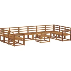 vidaXL Ensemble de canapés d'extérieur 11 pcs