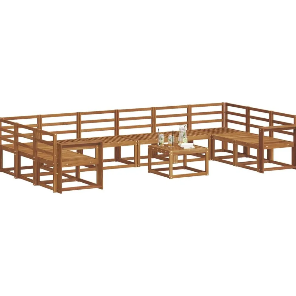 vidaXL Ensemble de canapés d'extérieur 11 pcs