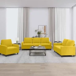 vidaXL Ensemble de canapés 3 pcs avec coussins Velours