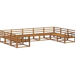 Ensembles De Meubles-vidaXL Ensemble de canapés d'extérieur 9 pcs Naturel