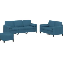 vidaXL Ensemble de canapés 3 pcs avec coussins velours