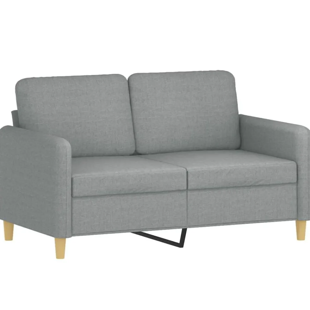 vidaXL Ensemble de canapés 2 pcs coussins tissu