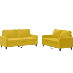 vidaXL Ensemble de canapés 2 pcs avec coussins Velours