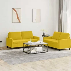 vidaXL Ensemble de canapés 2 pcs avec coussins Velours