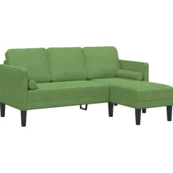 Canapés-vidaXL Ensemble de Canapés avec coussin Polyester Vert clair