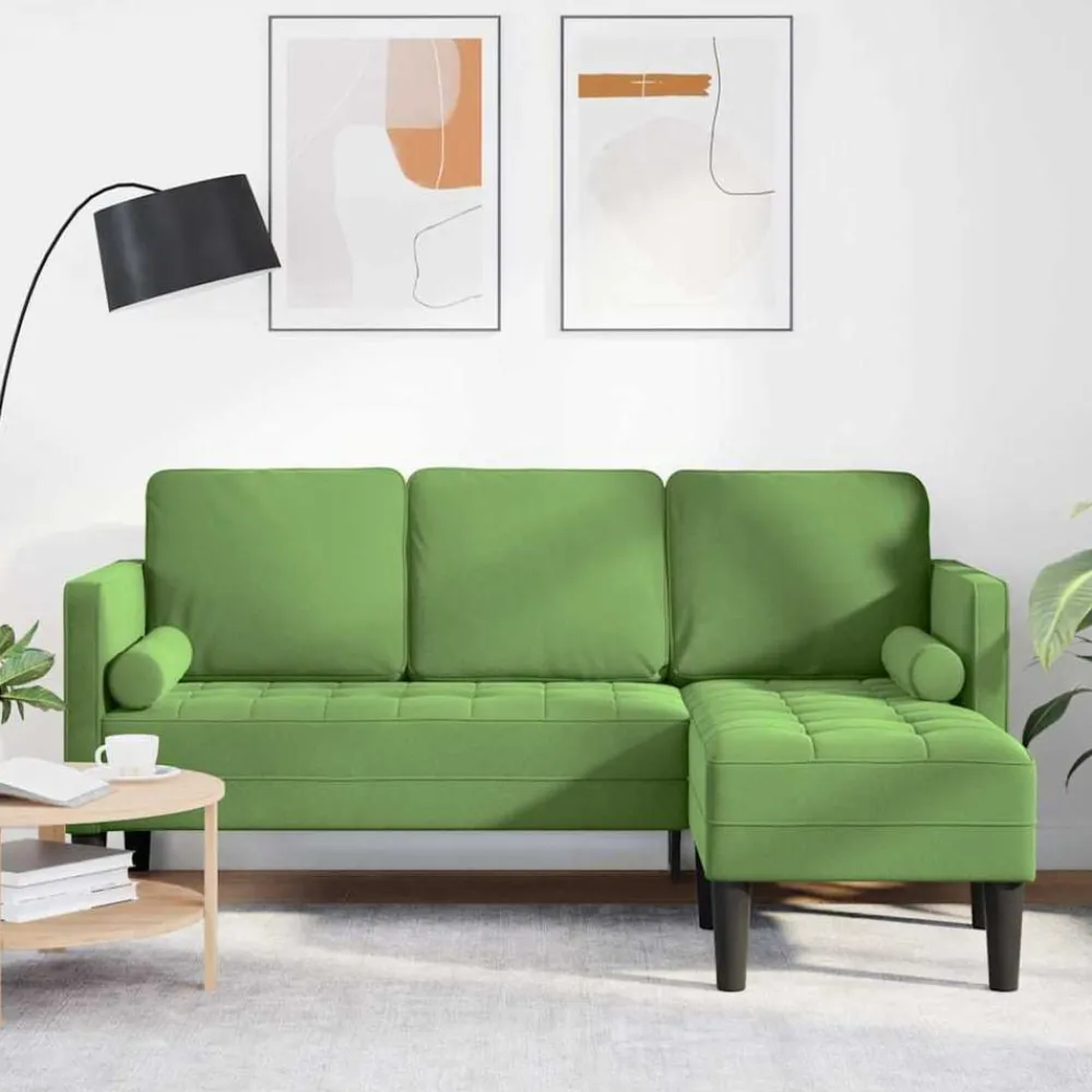 Canapés-vidaXL Ensemble de Canapés avec coussin Polyester Vert clair