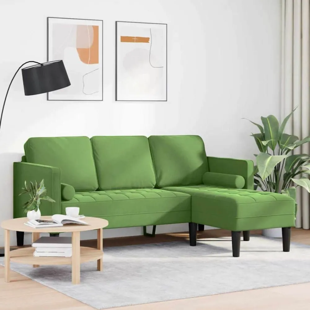 Canapés-vidaXL Ensemble de Canapés avec coussin Polyester Vert clair