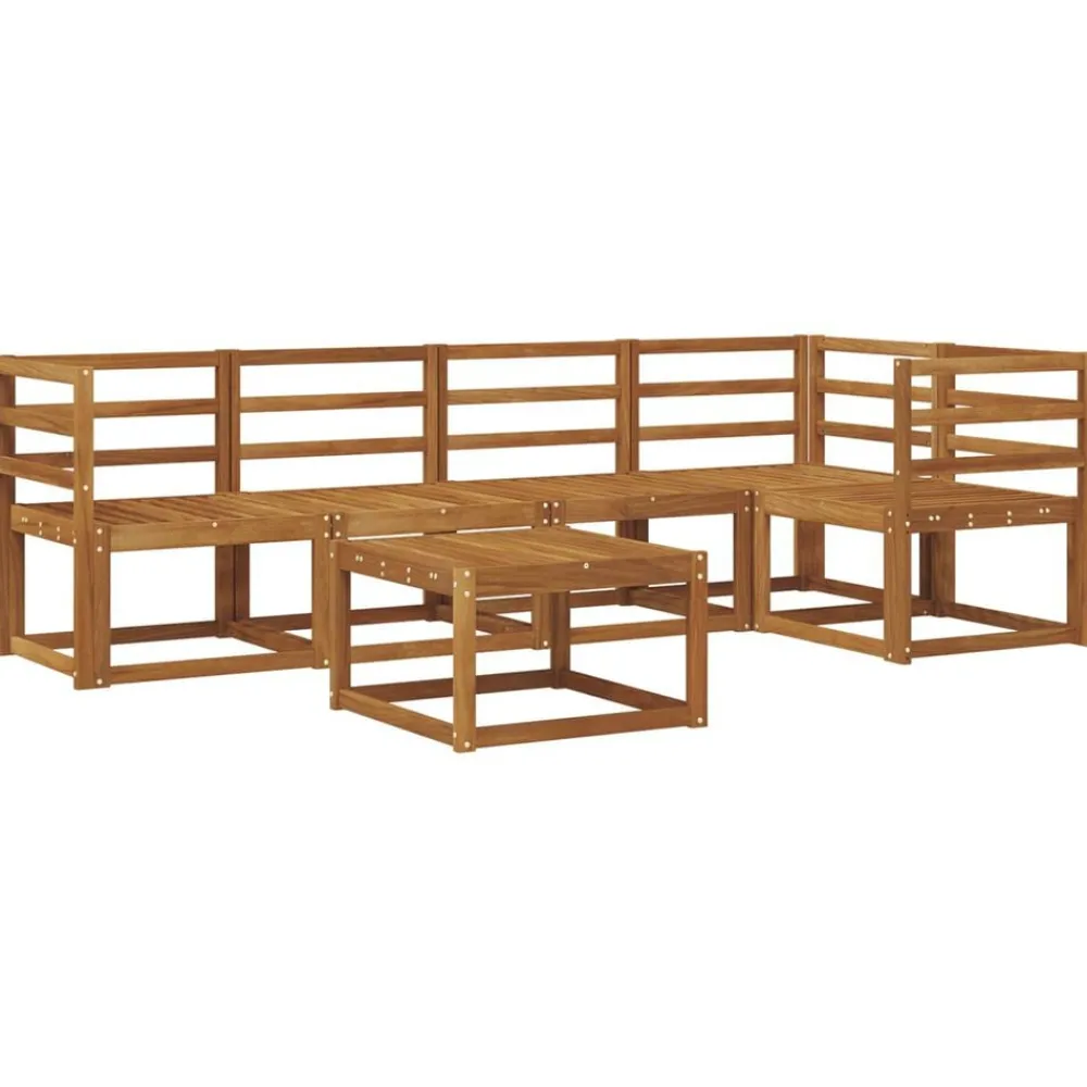 vidaXL Ensemble de canapés d'extérieur 6 pcs Naturel et Crème