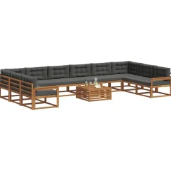 vidaXL Ensemble de canapés d'extérieur 11 pcs