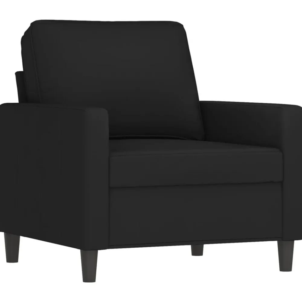 Canapés-vidaXL Ensemble de canapés 3 pcs avec coussins Velours Noir