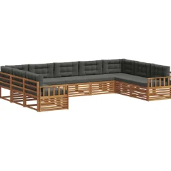 vidaXL Ensemble de canapés d'extérieur 9 pcs