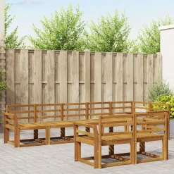 Ensembles De Meubles-vidaXL Ensemble de canapés d'extérieur 8 pcs Naturel