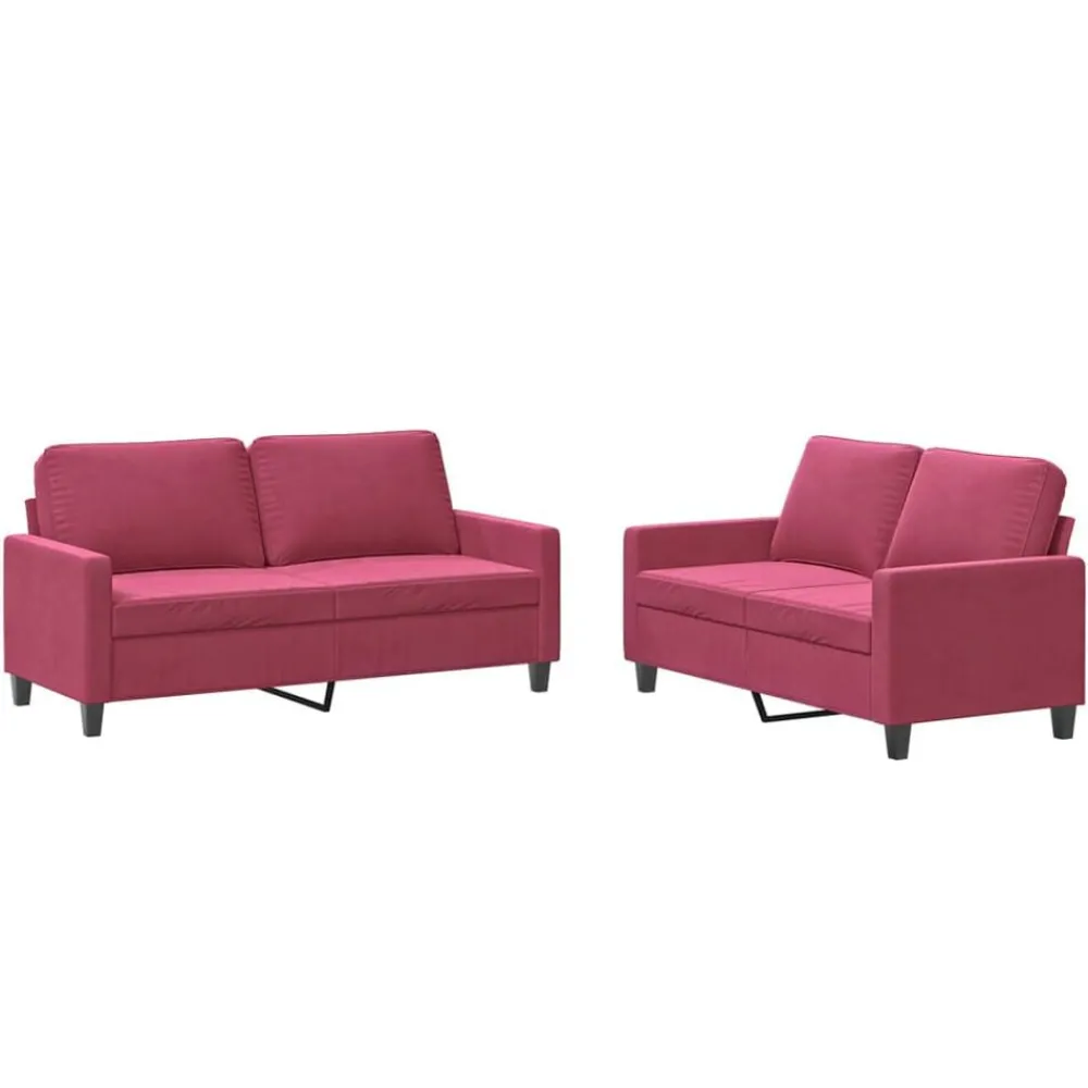 vidaXL Ensemble de canapés 2 pcs avec coussins Velours