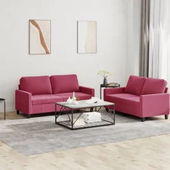 vidaXL Ensemble de canapés 2 pcs avec coussins Velours