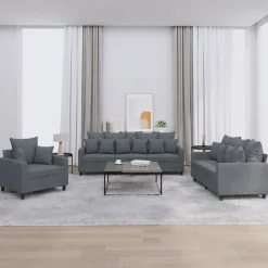 vidaXL Ensemble de canapés 3 pcs avec coussins Velours