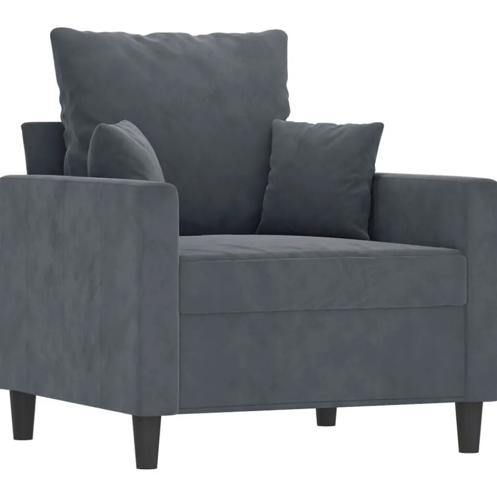 vidaXL Ensemble de canapés 3 pcs avec coussins Velours